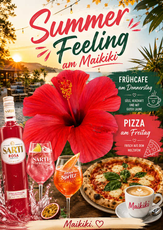 Summer Feeling mit Frühcafé & Pizza